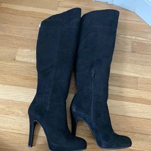 Jessica Simpson tall heel boots color black size 8.